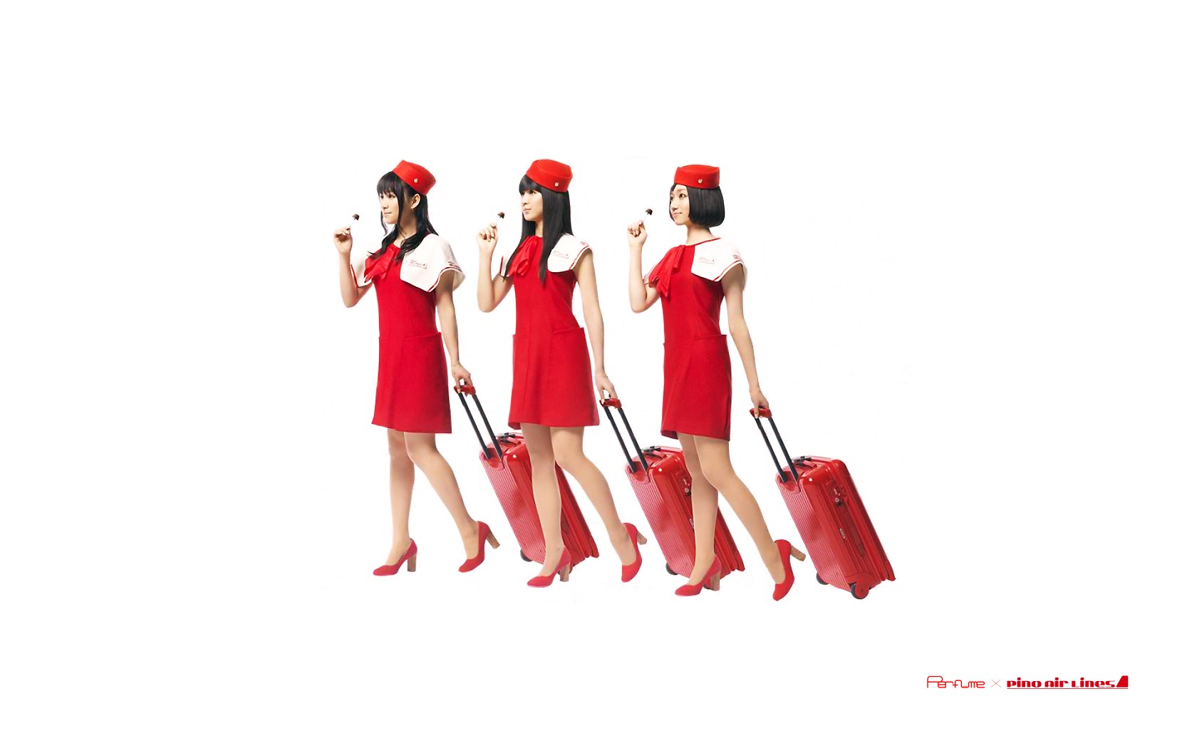 flight attendants with luggage