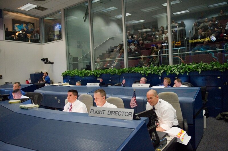 Flight control room during mission
