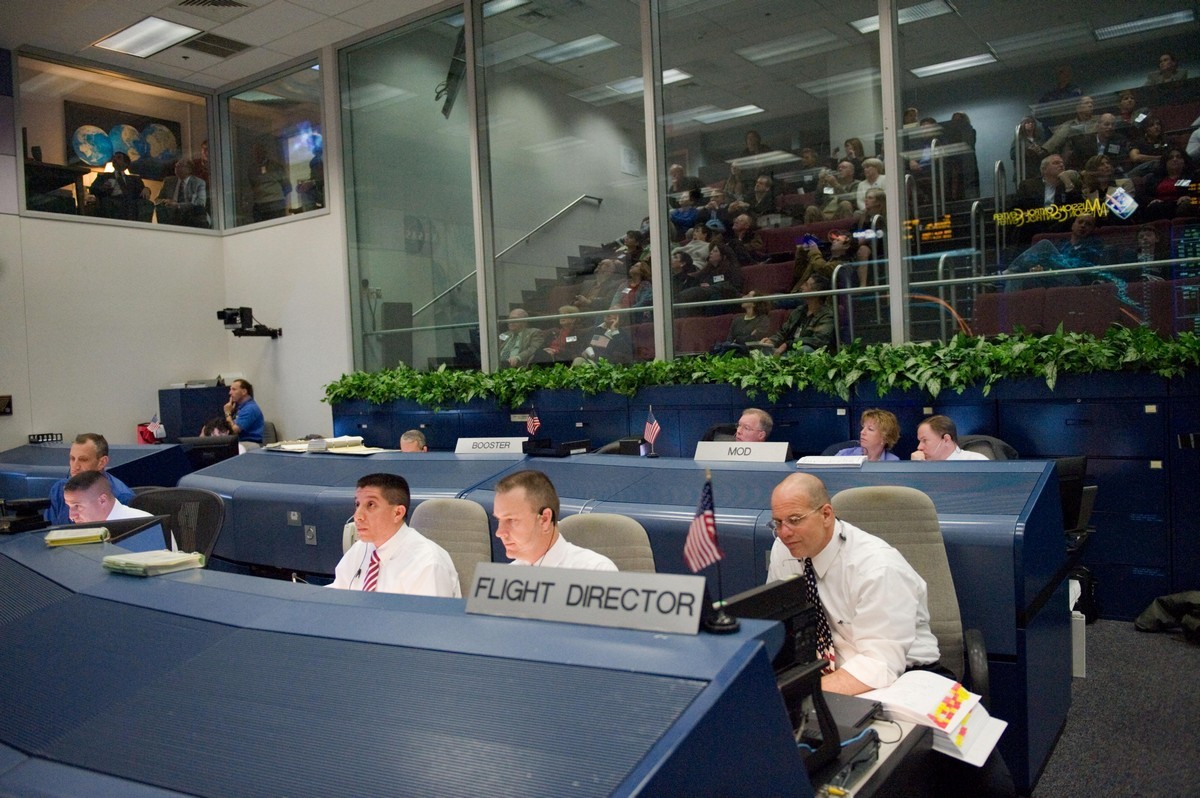 Flight control room during mission