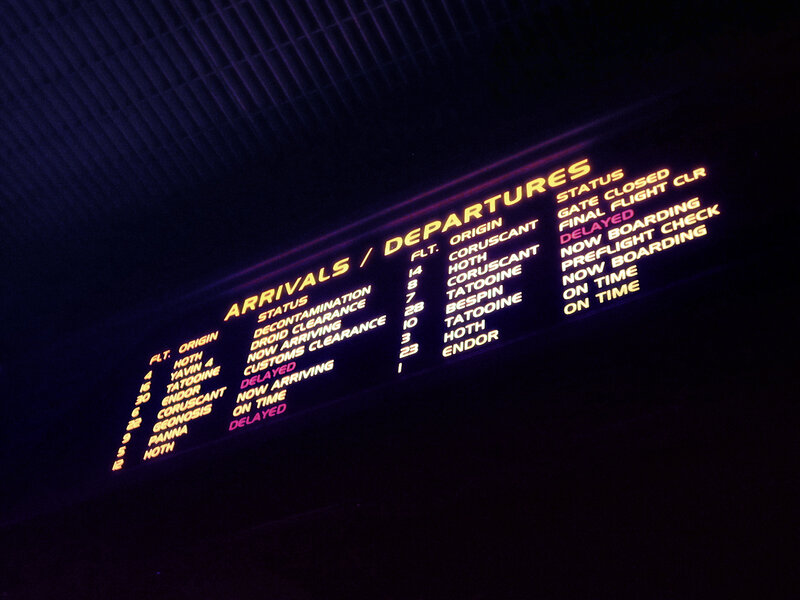 Flight information display board