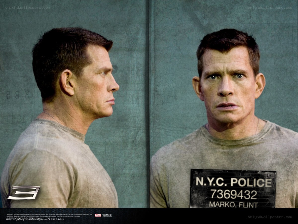 Flint Marko mugshot from Spider-Man 3