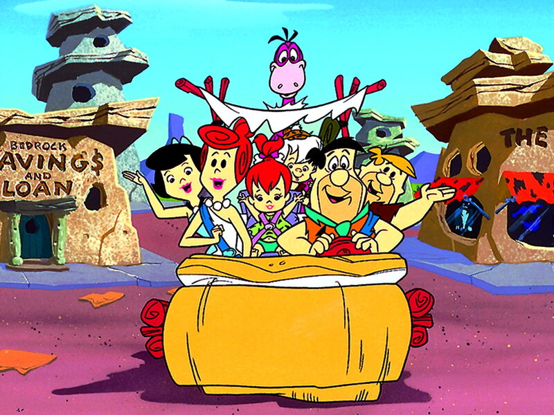 Flintstone Family in Car