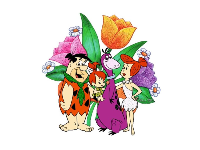 Flintstone Family with Dinosaur