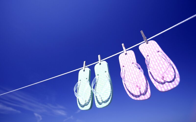 Flip-flops on Clothesline