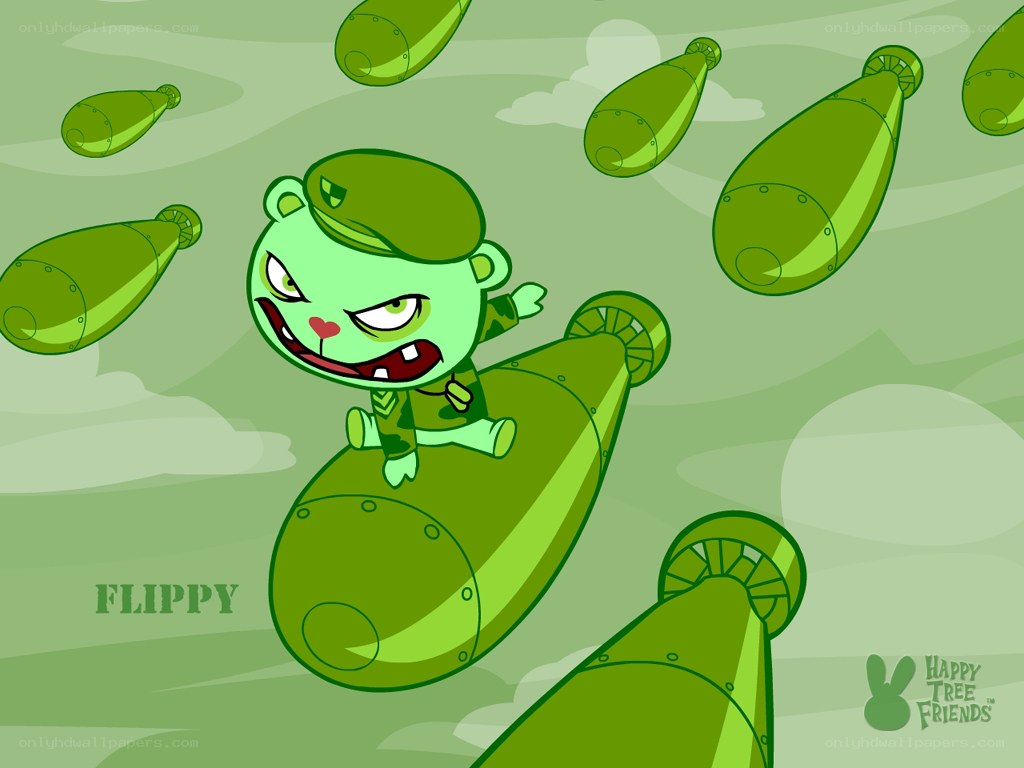 Flippy on a bomb