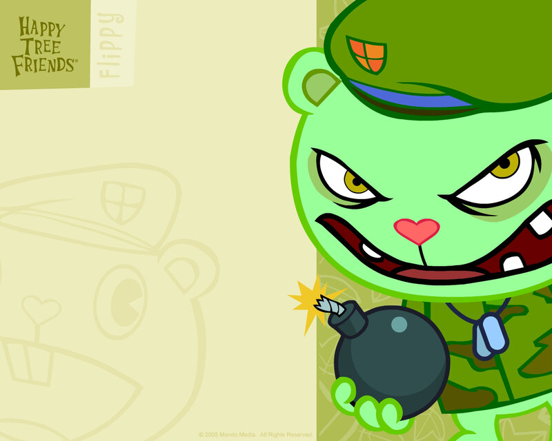 Flippy with a bomb