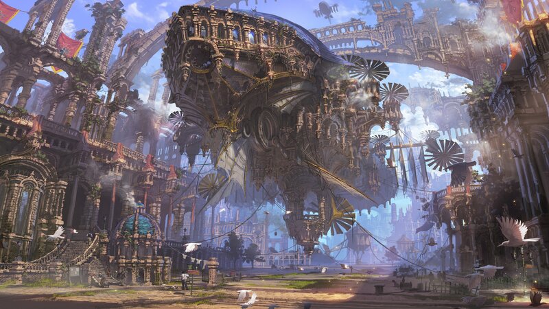 Floating Airship City