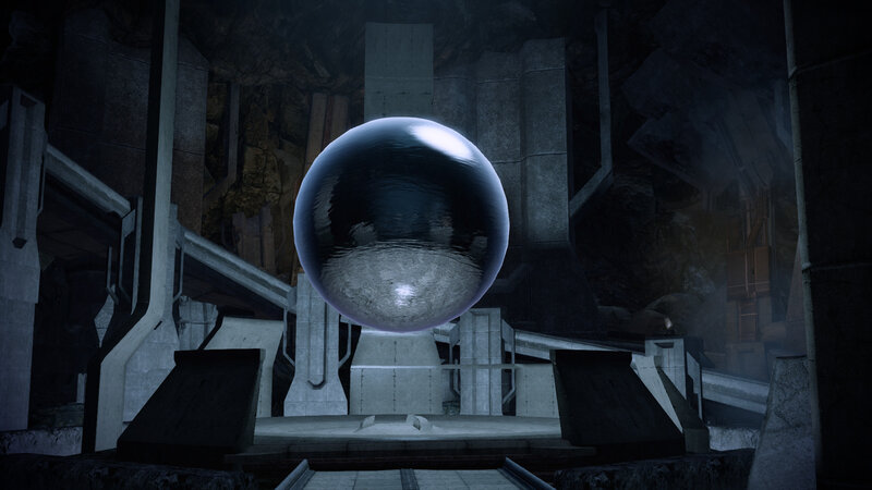 Floating Black Sphere