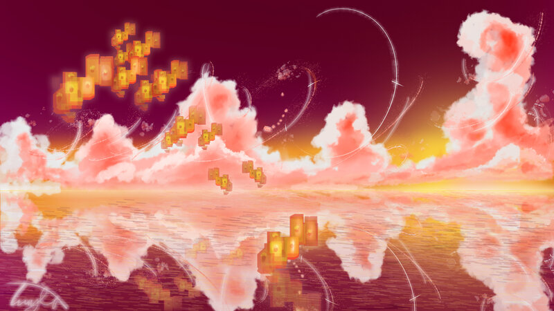 Floating Blocks in Sky