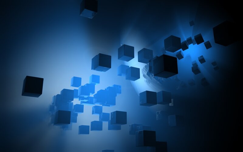 Floating Blue Cubes