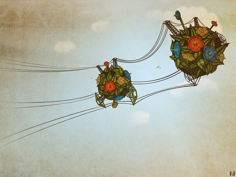 floating botanical airships