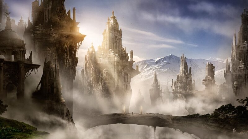 Floating Castle City — Gray