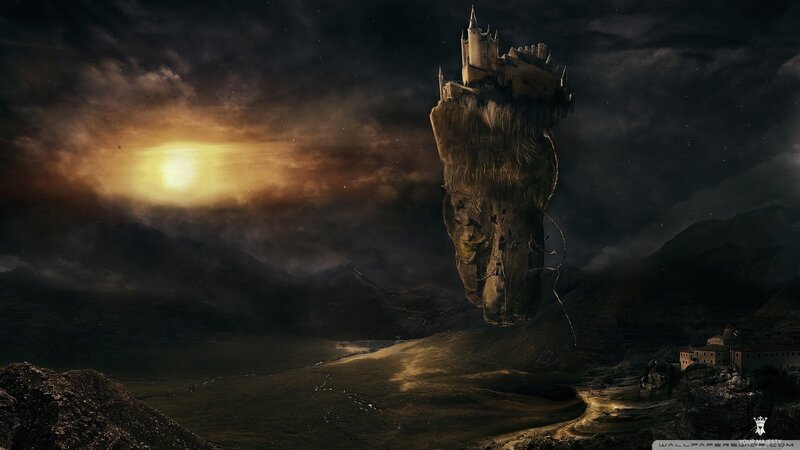 Floating Castle — Dark, Dramatic