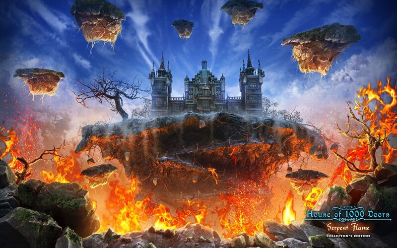 Floating Castle in Flames