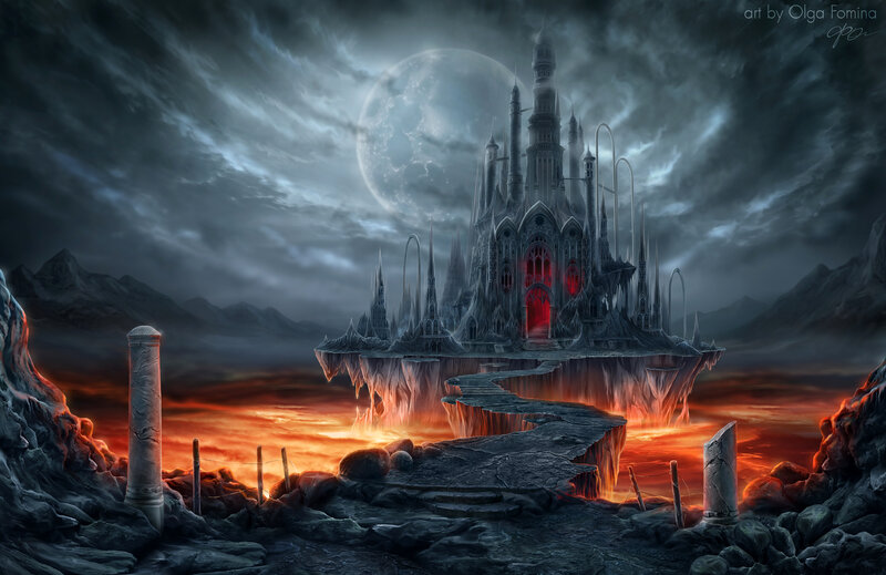 Floating Castle in Lava
