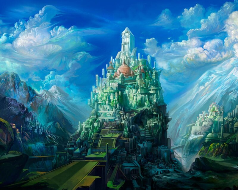 Floating Castle in Mountains
