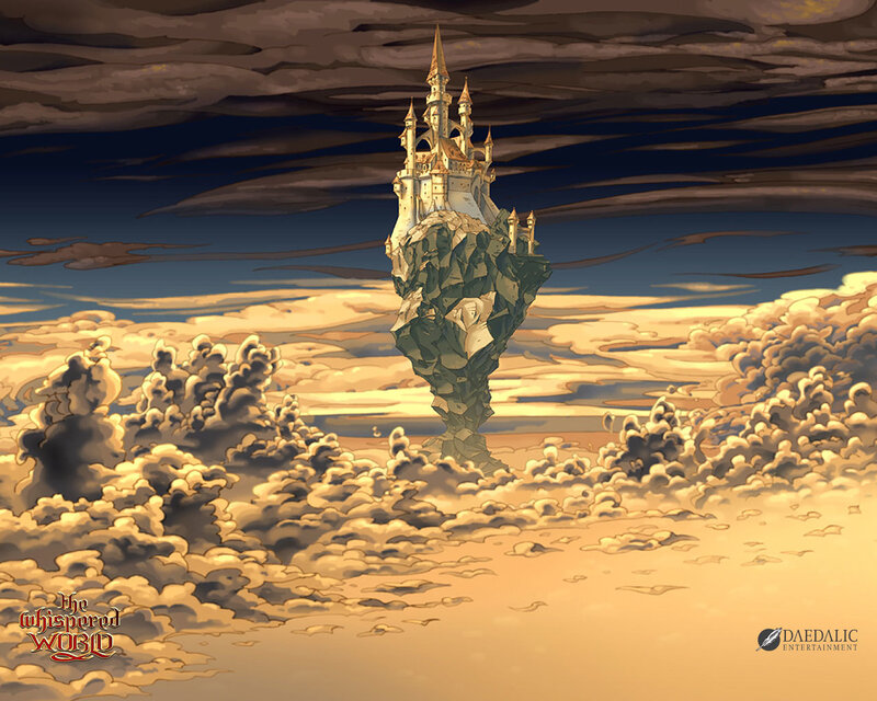 floating castle in the clouds