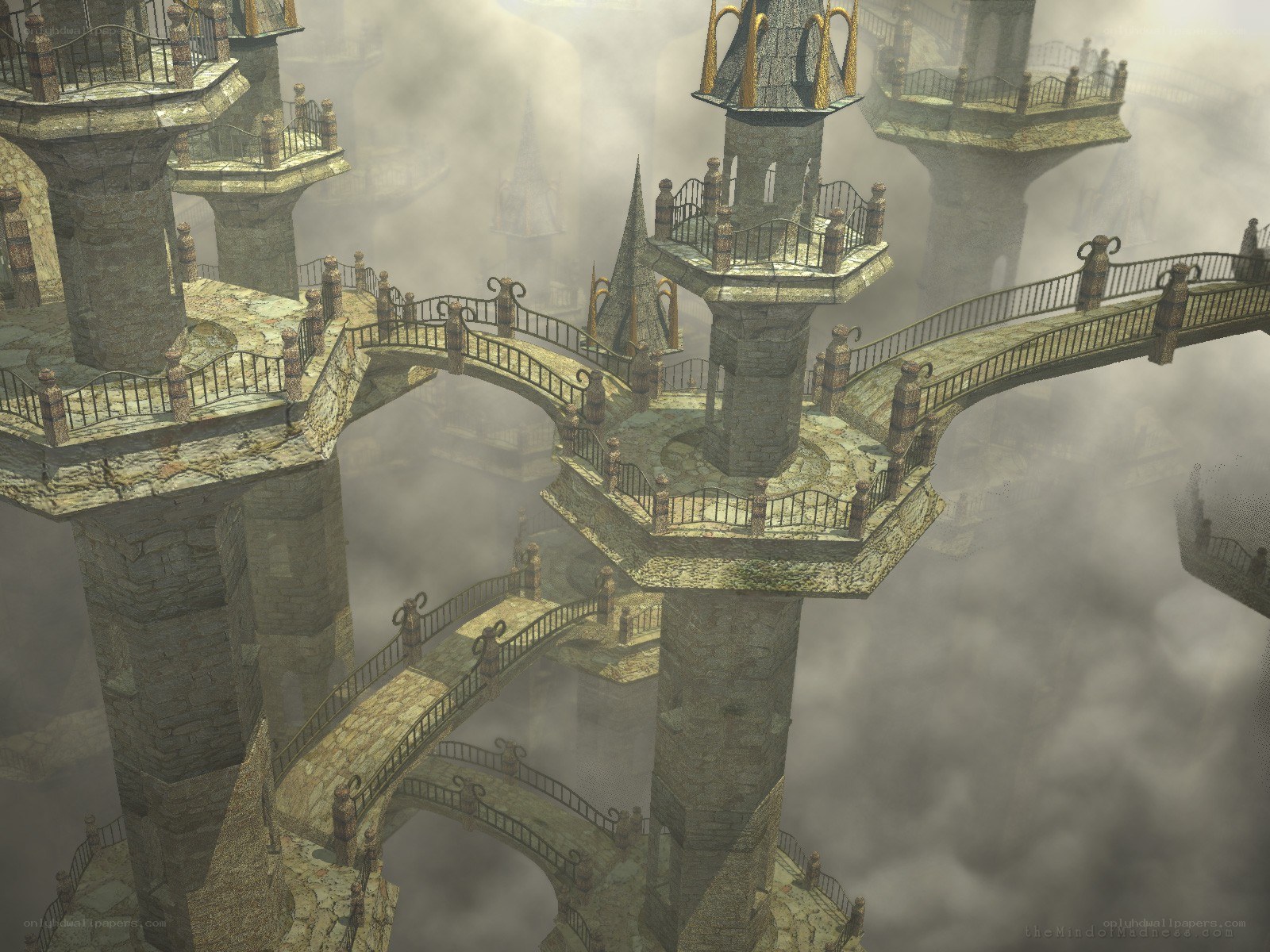 floating castle in the clouds