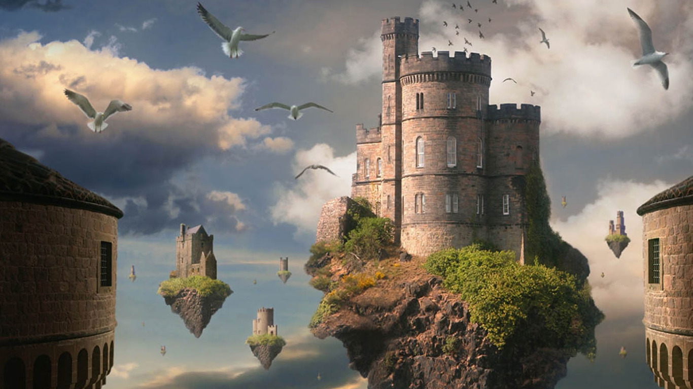 floating castle in the sky