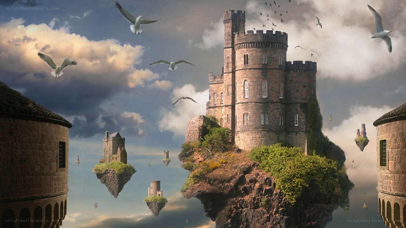 floating castle in the sky