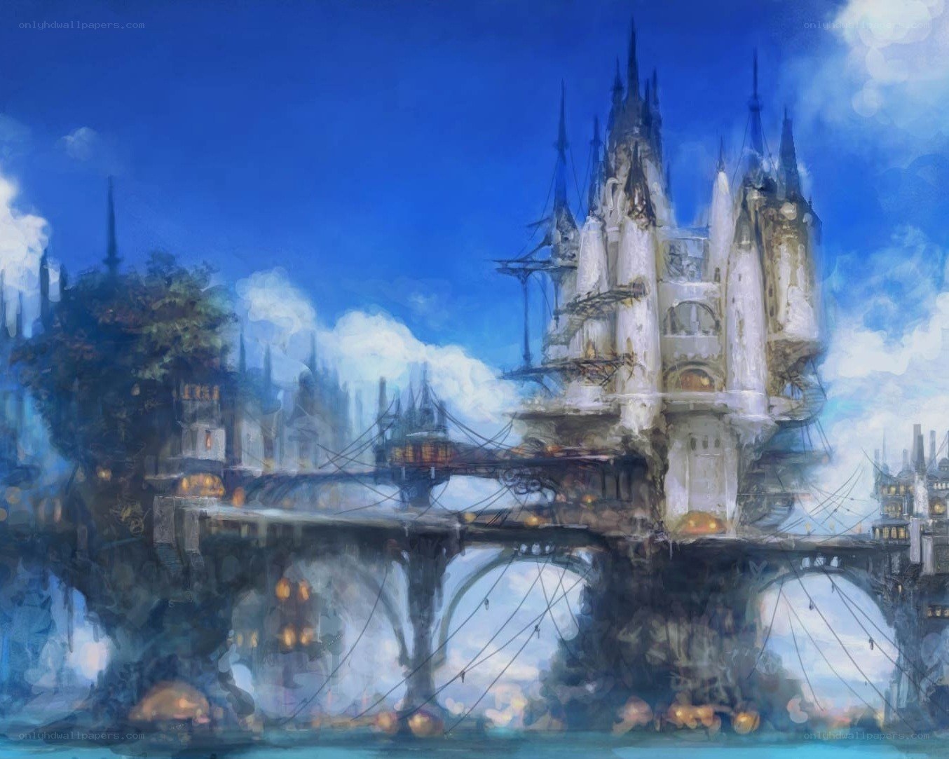Floating castle in the sky