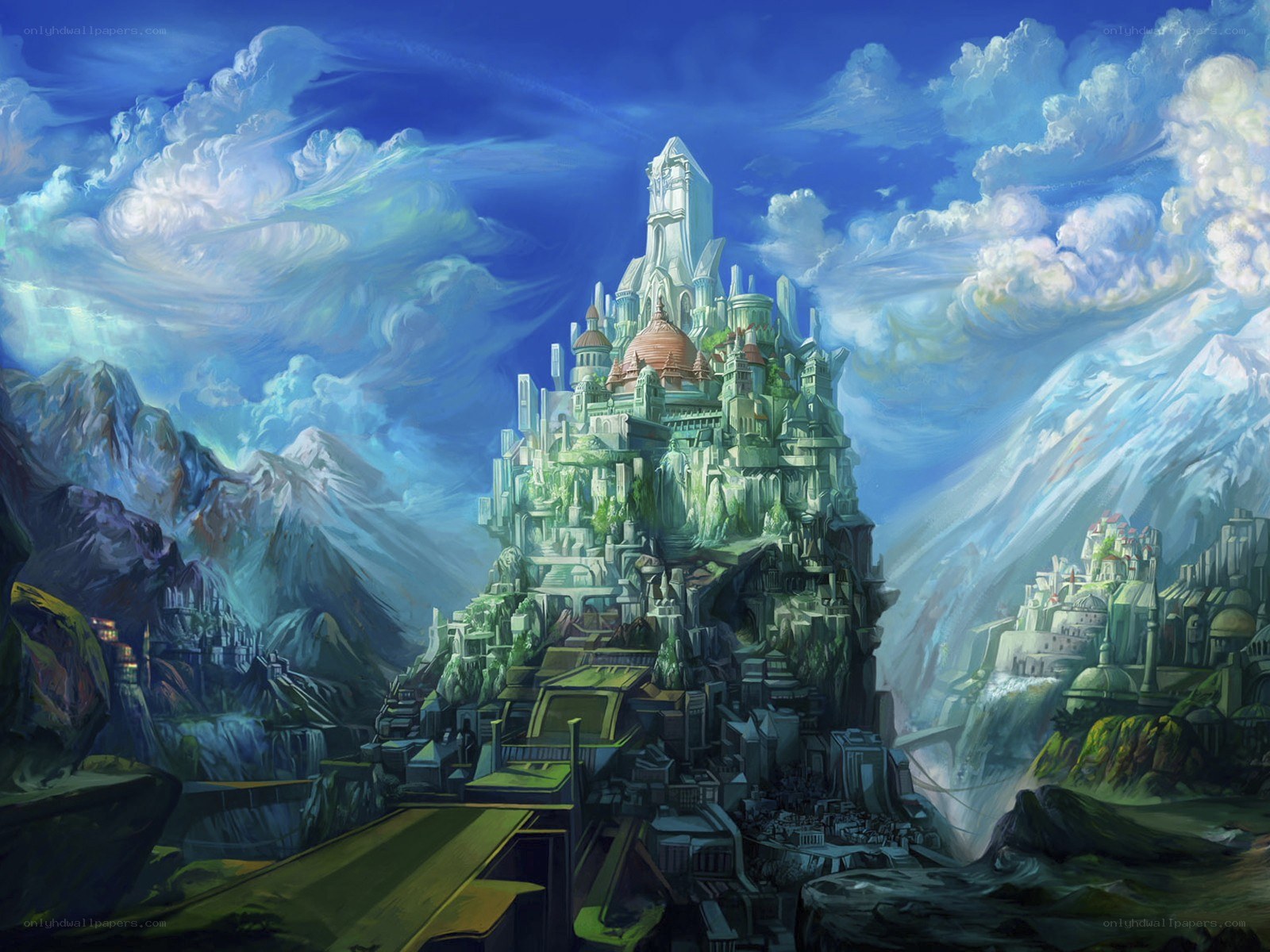 Floating castle in the sky