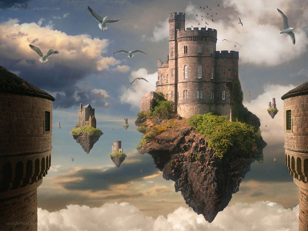 floating castle in the sky