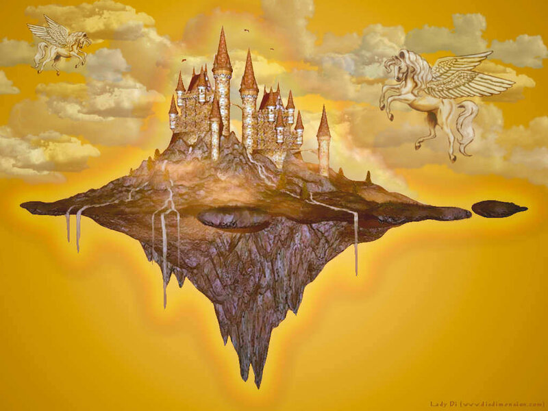 Floating Castle Island — Yellow