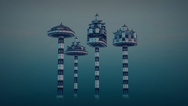Floating Castle Towers
