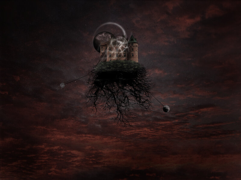 Floating Castle with Roots