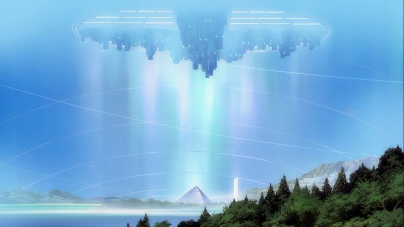 Floating City Above Landscape