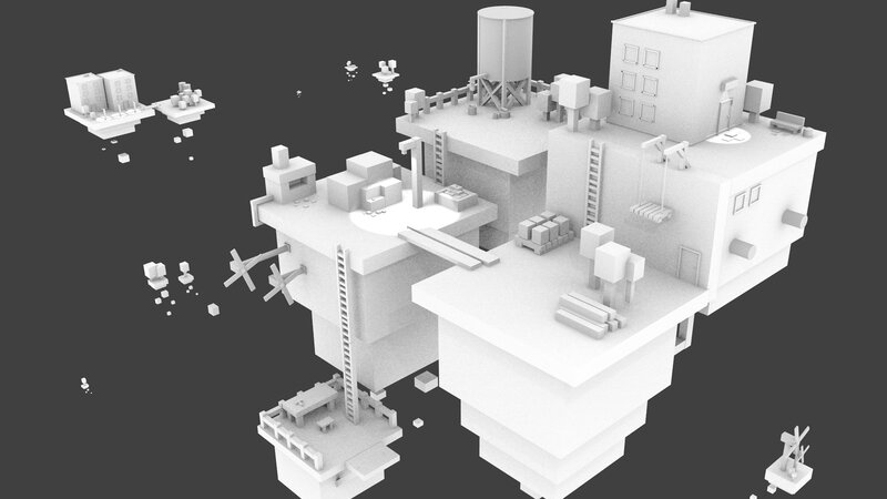 Floating City Blocks