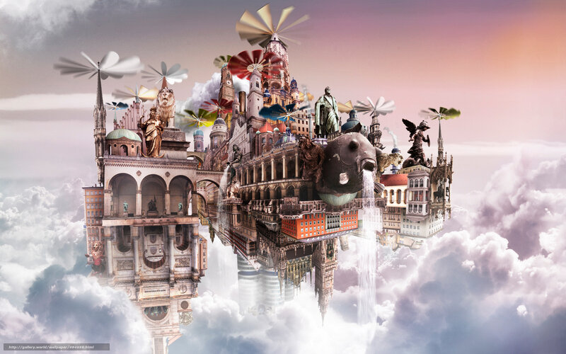 floating city collage