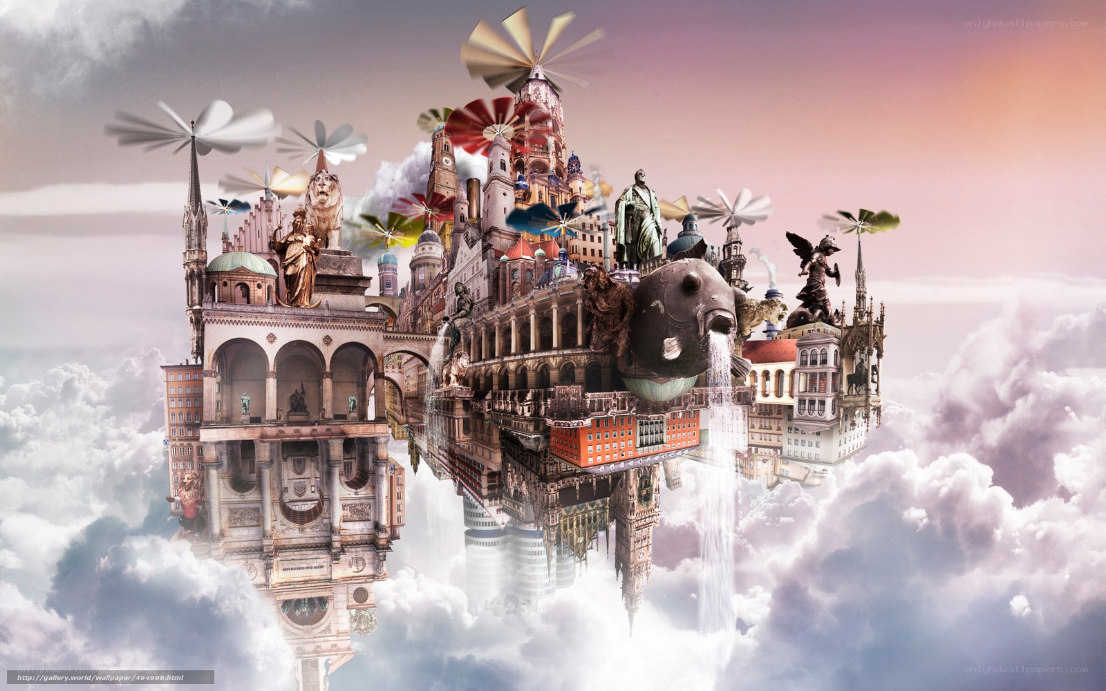 floating city collage