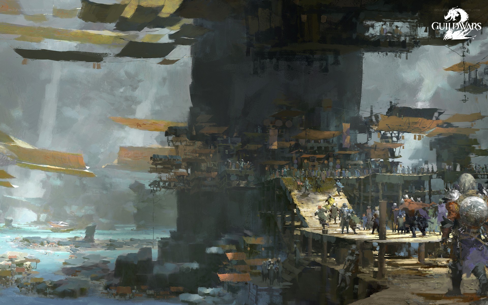 floating city concept art