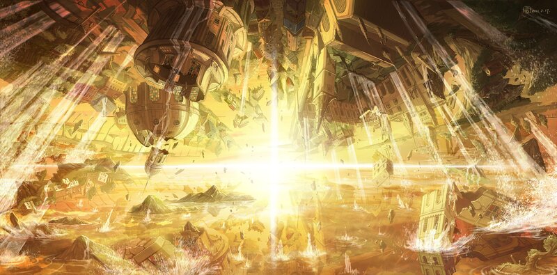 Floating city destruction