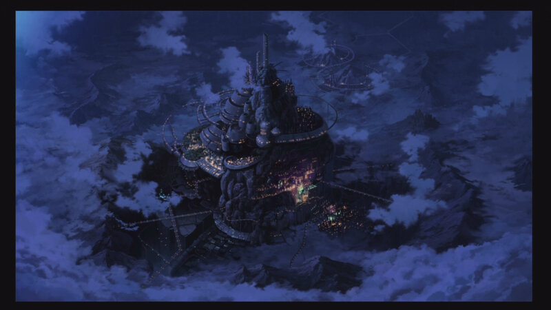 floating city in clouds