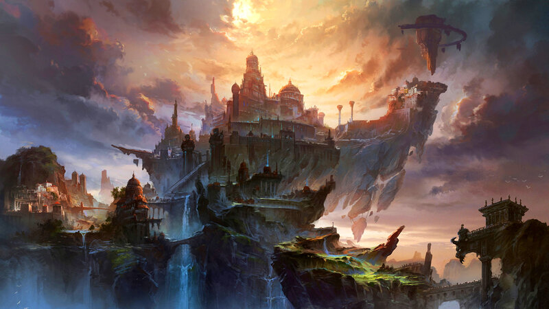 Floating City in Sky — Orange
