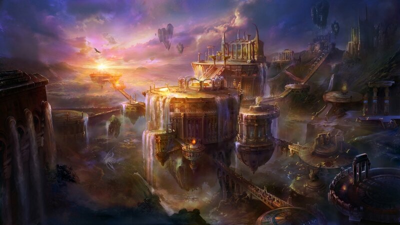 Floating City in Sky