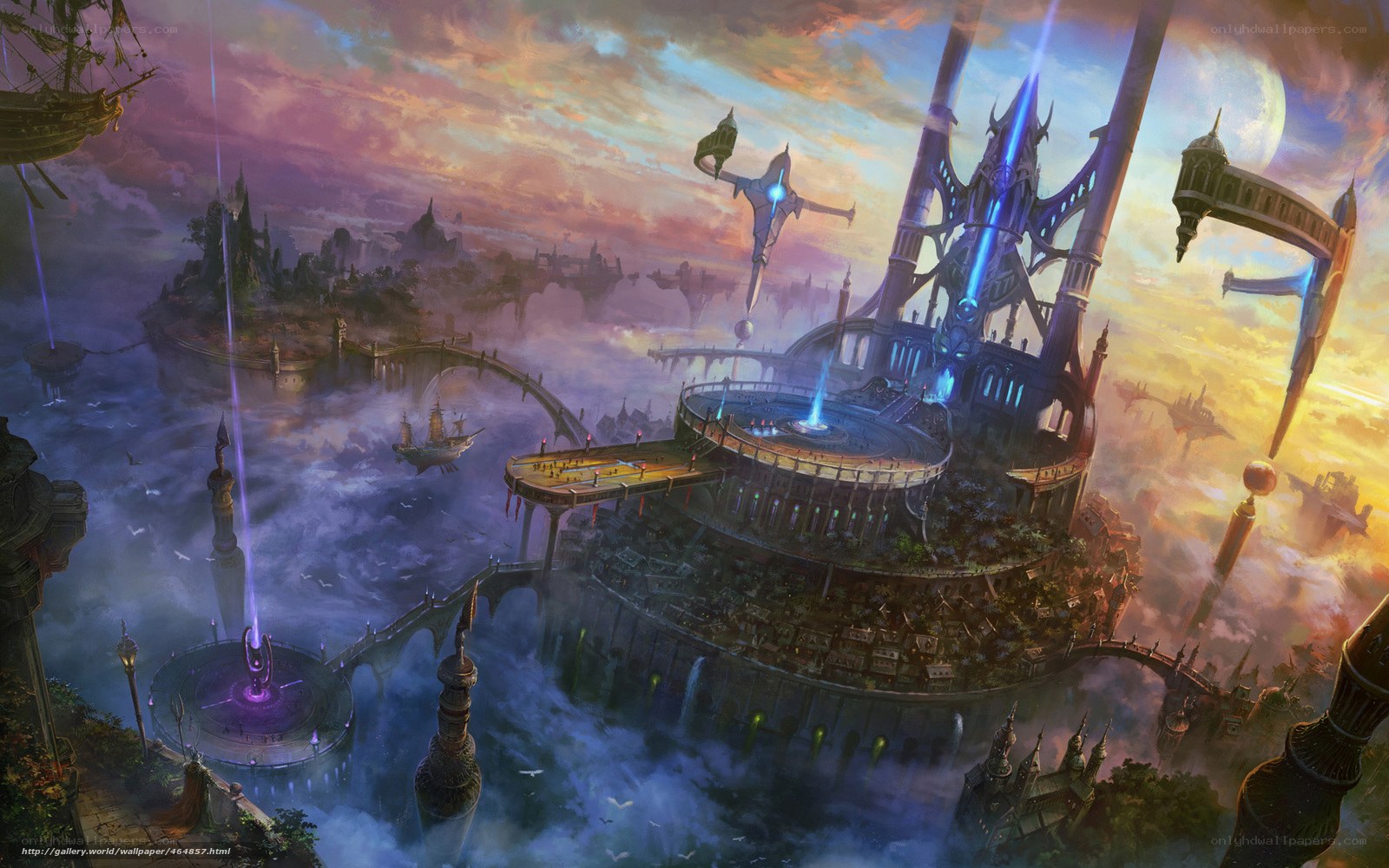 Floating city in the sky