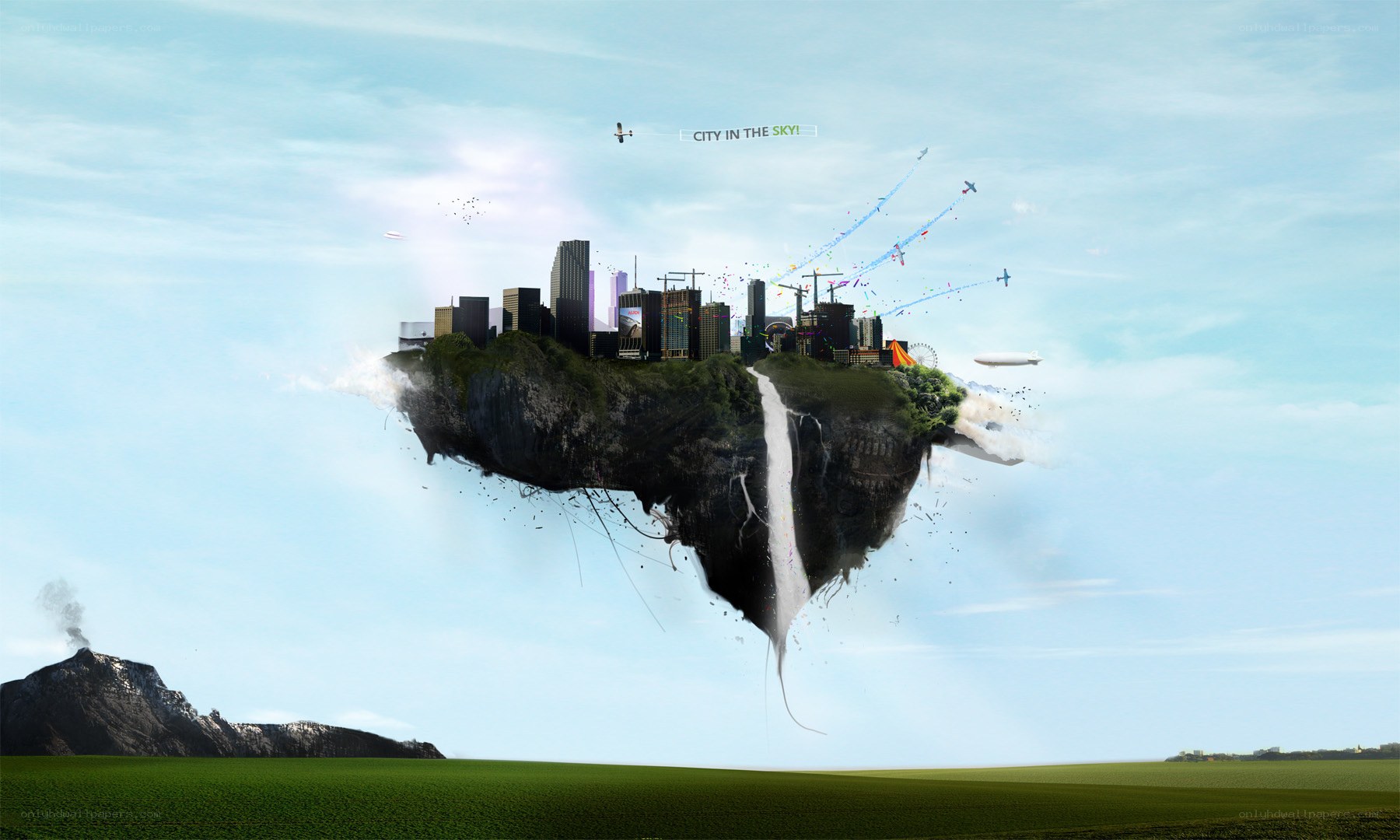 floating city in the sky
