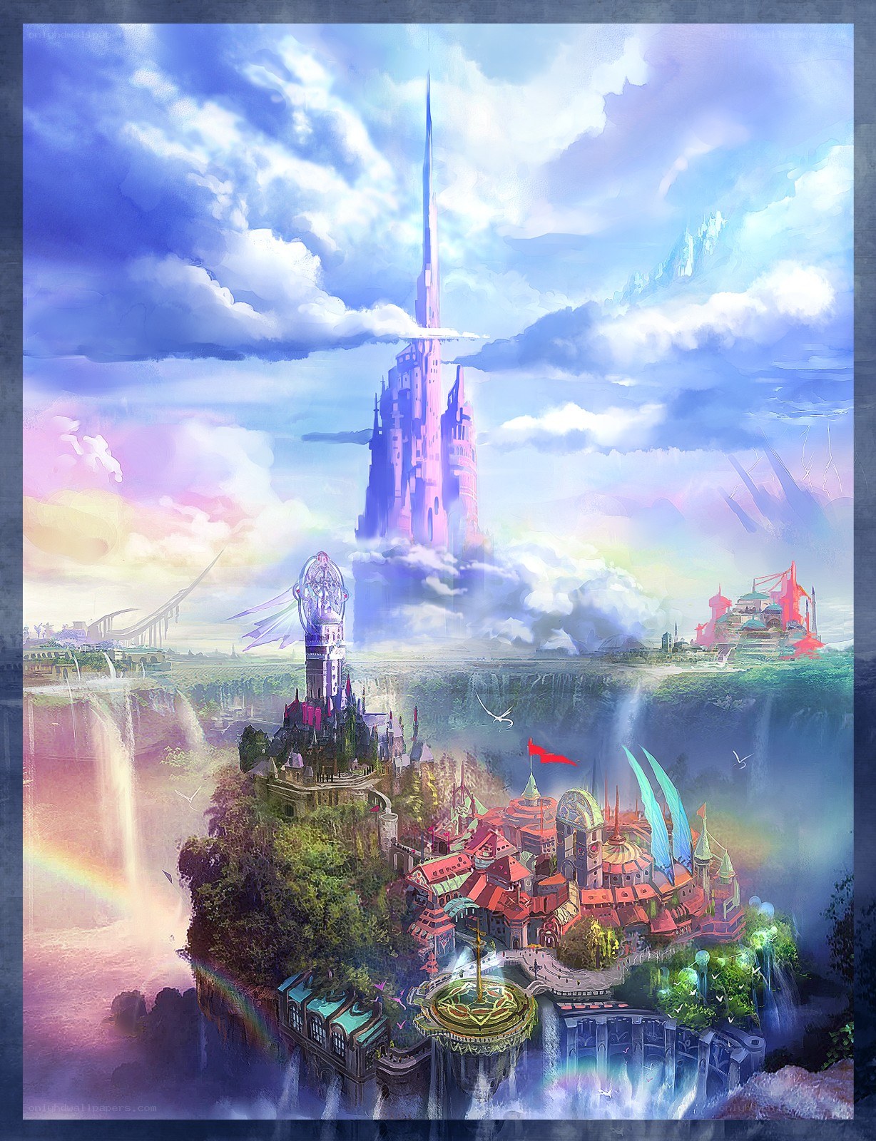 Floating city in the sky