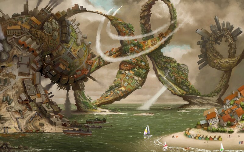 Floating city islands