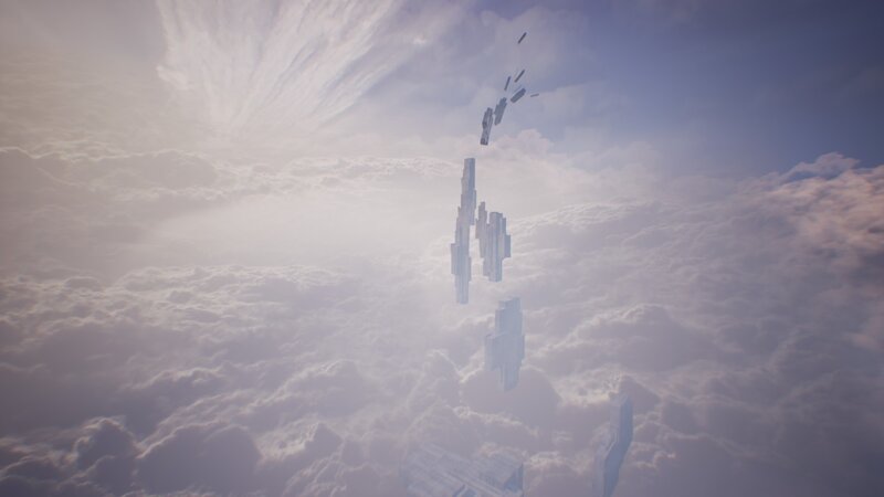 Floating City Ruins — White