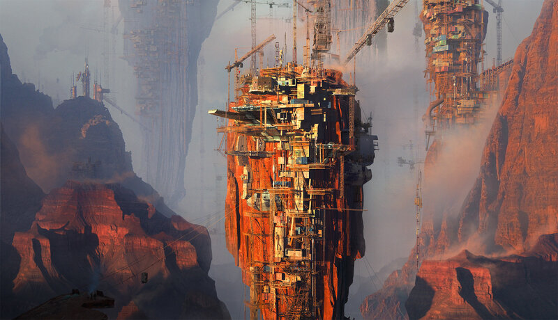 Floating City Structure — Orange