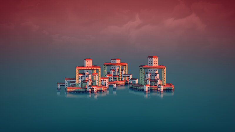 Floating City Structures — Red