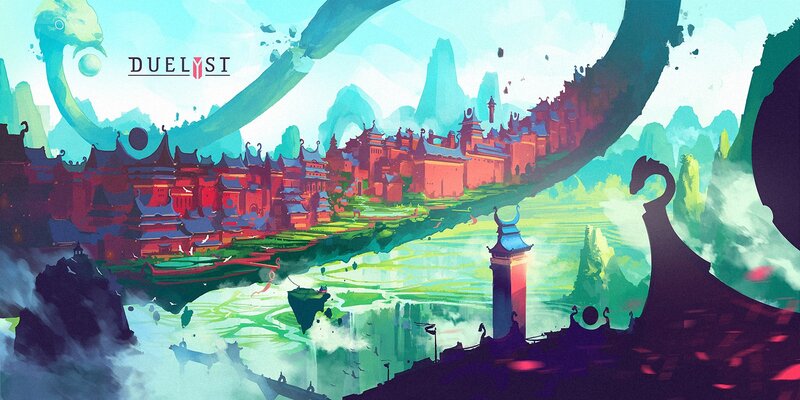 Floating Cityscape — Red
