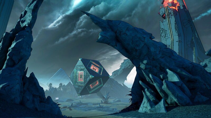 Floating Cube in Ruins