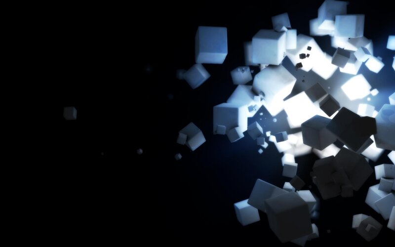 floating cubes explosion