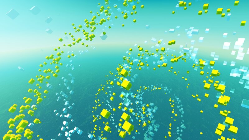 Floating Cubes in Water